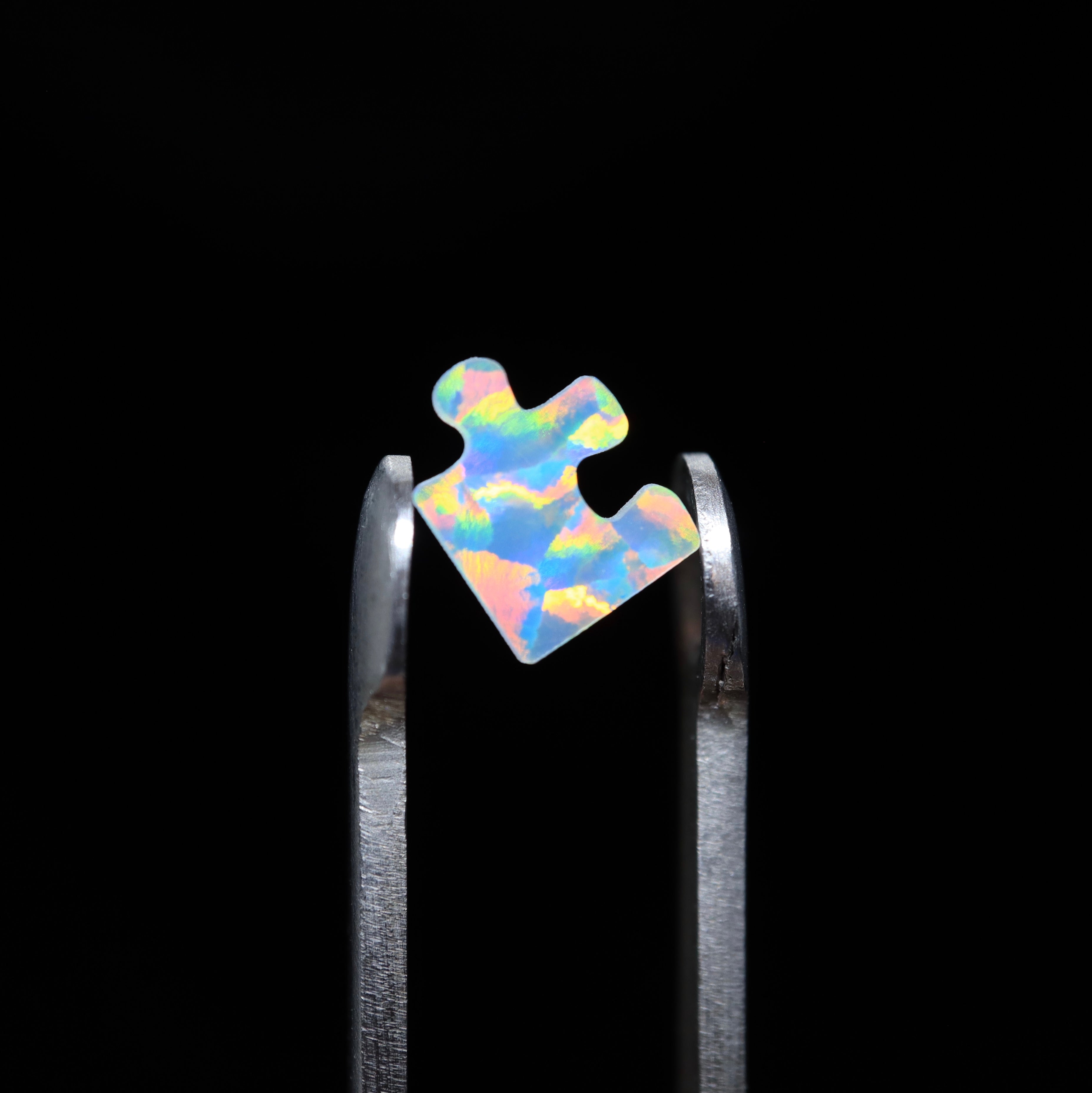 Puzzle Piece White Opal