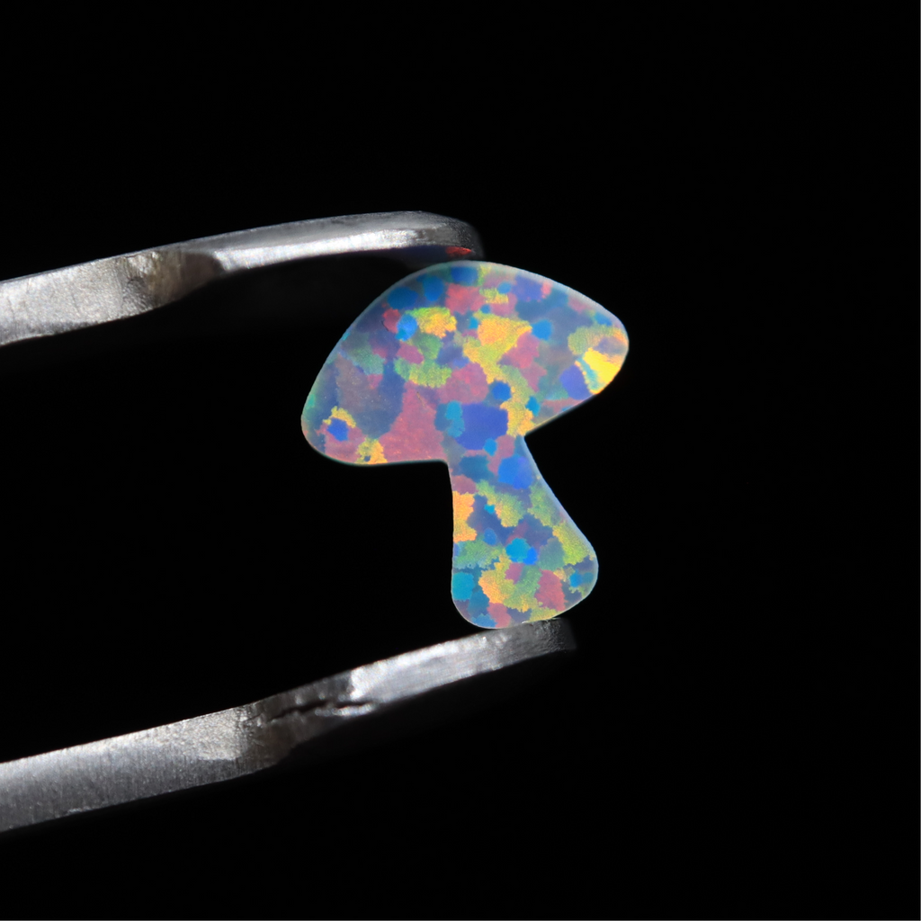 Mushroom 9mm White Opal