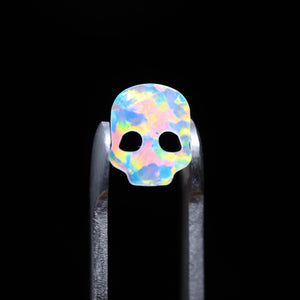 Skull Head White Opal